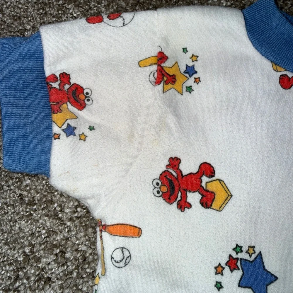 Sesame Street Babies T-Shirt Kids 24M White Good Vintage Elmo Sports AOP 90s